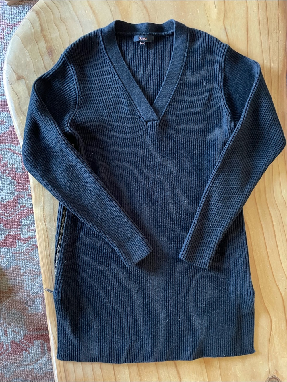 Quince Maternity Black Sweater